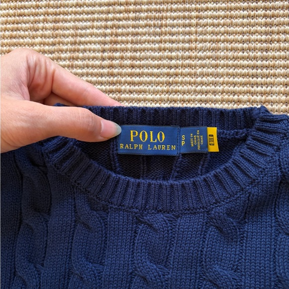 $168 Polo Ralph Lauren cable knit cotton sweater top - Picture 3 of 6